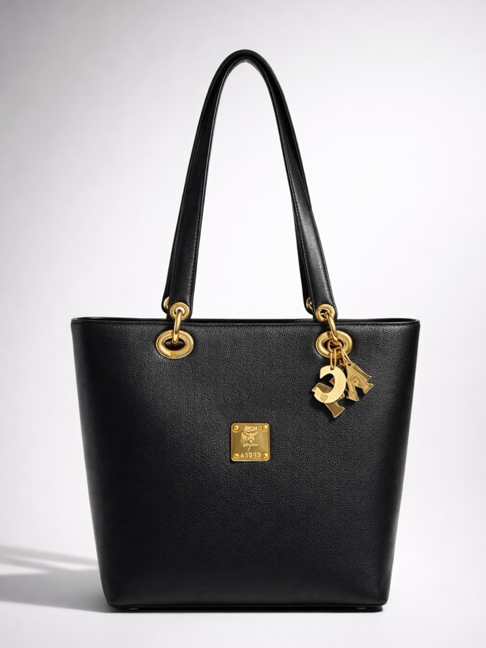 MCM Anya Shopper Structured Leather Tote